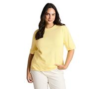 Tom Tailor - Plus Size - Loose Fit Strickpullover mit Kaschmir-Anteil soft lemon melange - Gr. - 50