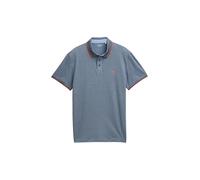 Tom Tailor - Plus Size - Piqué Poloshirt mit Logo-Print spring blue two tone pique - Gr. - 4XL