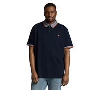 Poloshirt TOM TAILOR PLUS, Herren, Gr. 4XL, blau (sky captain blau), Single Jersey, Obermaterial: 95% Baumwolle, 5% Elasthan, kontrastfarbene Details, unifarben, regular fit normal, ohne Ausschnitt, g