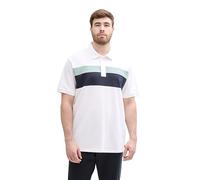 TOM TAILOR Plussize Plus Size - Poloshirt mit Colour Blocking, White, 4XL