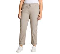 Tom Tailor - Plus-Size Cropped Slim-Hose Tapered Relaxed mit Kordelzug soft taupe grey Gr. 48/28