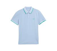 Tom Tailor Regular Fit Poloshirt aus Baumwoll-Mix in Hellblau, Größe M