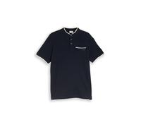 Tom Tailor - Poloshirt mit Brusttasche sky captain blue ottoman - Gr. - XXL