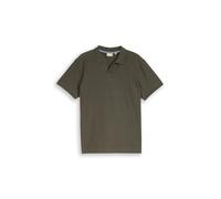 Tom Tailor - Poloshirt mit Ottoman-Struktur deep leaf green - Gr. - L