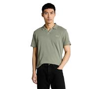 Poloshirt TOM TAILOR, Damen, Gr. XXL, grauish shadow olive, Single Jersey, Obermaterial: 60% Baumwolle, 40% Polyester, unifarben, regular fit normal, ohne Ausschnitt, Shirts, mit Logo Stickerei (62148