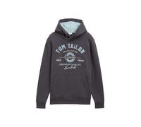 TOM TAILOR - Hoodie mit Logo Print Tarmac Grey XXXL