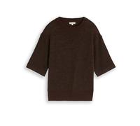 TOM TAILOR Damen Cosy Strickpullover mit Alpaka-Anteil, braun, Meliert, Gr. XXL