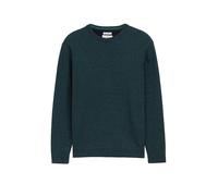 Tom Tailor Herrenpullover Structured Crewneck Knit aus Bio-Baumwolle Jasper Green Navy Twotone XXL
