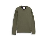 Tom Tailor BASIC CREWNECK KNIT S Tea Leaf Melange 39401 (910547) Oliv S