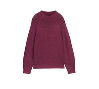 Strickpullover TOM TAILOR, Damen, Gr. L, rot rib structure, Rippstrick, Obermaterial: 65% Baumwolle, 30% Polyamid, 5% Wolle, Strukturmuster, casual, loose fit taillenbedeckt, ohne Ausschnitt, Langarm