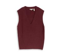 Tom Tailor - Pullunder mit V-Ausschnitt preppy plum melange - Gr. - XXXL