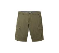 Tom Tailor - Regular Cargoshorts olive structure print - Gr. - 34
