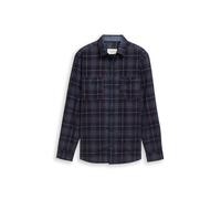 Tom Tailor - Regular Fit Cordhemd mit Karomuster navy red cord check - Gr. - L