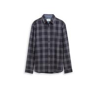 Tom Tailor - Regular Fit Flanell-Hemd mit Muster navy multicolor check - Gr. - XXL