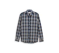 Langarmhemd TOM TAILOR, Herren, Gr. 3XL, N-Gr, navy multicolor check, Web, Obermaterial: 100% Baumwolle, kariert, regular fit normal, ohne Ausschnitt, Manschette, Hemden, mit Karomuster (95180968-XXXL