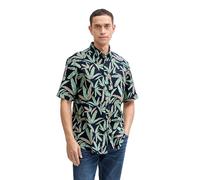 TOM TAILOR Regular Fit Hemd mit Logo-Stickerei, Lime Cream Green, XS