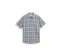 Kurzarmhemd TOM TAILOR, Herren, Gr. XL, N-Gr, blau multicolor check, Web, Obermaterial: 100% Baumwolle, kariert, regular fit normal, ohne Ausschnitt, gerader Abschluss, Hemden, mit Karo Muster (468721