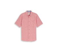 Tom Tailor - Regular Fit Kurzarmhemd mit Leinenanteil chili orange check - Gr. - XL