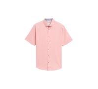 TOM TAILOR Regular Fit Kurzarmhemd mit Leinenanteil, Sky Captain Blue, XS