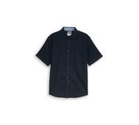 Tom Tailor - Regular Fit Kurzarmhemd mit Leinenanteil sky captain blue - Gr. - L