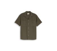 Tom Tailor - Regular Fit Resort Hemd mit Waffelstruktur deep leaf green - Gr. - L