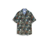 Tom Tailor - Regular Fit Resort Kurzarmhemd aus Viskose leaf green beach design - Gr. - S