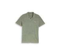 Poloshirt TOM TAILOR, Damen, Gr. 3XL, grauish shadow olive, Single Jersey, Obermaterial: 60% Baumwolle, 40% Polyester, unifarben, regular fit normal, ohne Ausschnitt, Shirts, mit Logo Stickerei (62148