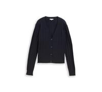 Tom Tailor - Rib Cardigan mit Wollanteil sky captain blue - Gr. - XL