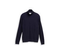 Tom Tailor - Rollkragenpullover mit Kaschmir-Anteil knitted navy melange - Gr. - XXL