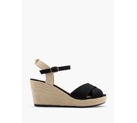 TOM TAILOR Sandalette Schwarz, Damen, Größe: 37, Material: PU/Textil