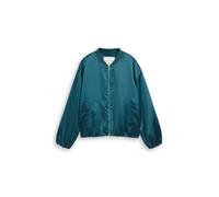 Tom Tailor - Satin Blouson Jacke mit Bomberkragen deep meadow green - Gr. - S