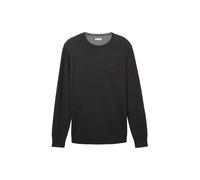Tom Tailor - Schlichter Strickpullover black grey melange - Gr. - XXXL