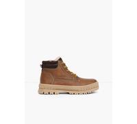 Winterboots TOM TAILOR, Herren, Gr. 44, braun (cognacfarben), Lederimitat, Textil, Schuhe Winterboots, Schnürboots mit Kontrastbesatz und Logoprägung (76925249-44) cognacfarben