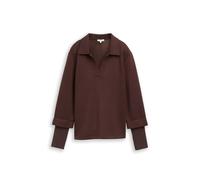 Tom Tailor - Scuba Sweatshirt im 2-in-1-Look java dark brown - Gr. - XXL