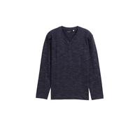 TOM TAILOR Herren 1047787 Serafino Langarmshirt, 38719-Navy Red Multi Inject, XL