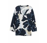TOM TAILOR - Crinkle Blusenshirt big floral shapes design M