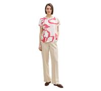 Tom Tailor - T-Shirt im Material-Mix whisper white - Gr. - XXL