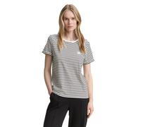 TOM TAILOR - T-Shirt mit Streifenmuster black white irregular stripe XS
