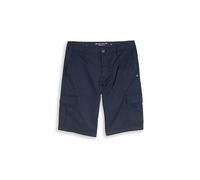 Cargoshorts TOM TAILOR, Herren, Gr. 33, N-Gr, navy mini, Web, Obermaterial: 98% Baumwolle, 2% Elasthan, unifarben, regular fit kniefrei, Hosen, mit Stretch (25480612-33) navy mini