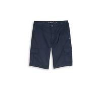 Cargoshorts TOM TAILOR, Herren, Gr. 36, N-Gr, navy mini, Web, Obermaterial: 98% Baumwolle, 2% Elasthan, unifarben, regular fit kniefrei, Hosen, mit Stretch (25480612-36) navy mini