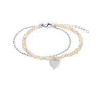 Tom Tailor Armband für Damen, Edelstahl, mit Glas, 16+4 cm, silber, Herz, Geschenkidee, Armschmuck, Damenschmuck, 2100641