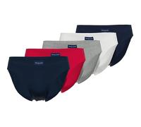Tom Tailor Single-Jersey Herren-Slip im 5er-Pack 7 marine/weiß/grau/rot