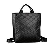 Rucksack TOM TAILOR "Skylar", Gr. B/H/T: 35cm x 35,5cm x 11cm, schwarz, Rucksäcke Rucksack, Konkav gestepptes Kunstleder, feines Gewebeband und Reflektelemente (97405617-0) schwarz