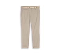 Tom Tailor - Slim Chino Hose mit Gürtel soft taupe grey - Gr. - 42/30