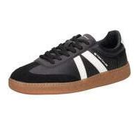 Sneaker TOM TAILOR "Kauthar", Herren, Gr. 43, schwarz, weiß, Lederimitat, Schuhe Sneaker, Freizeitschuh, Halbschuh, Schnürschuh mit Kontrastbesatz (21588561-43) schwarz, weiß