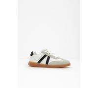 Trainingsschuh TOM TAILOR "Tom Tailor Sneaker Low", Kinder, Gr. 33, weiß, schwarz, Polyurethan, Schuhe (82337444-33) weiß, schwarz