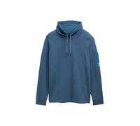 TOM TAILOR Herren 1047814 Snood Langarmshirt aus Baumwolle, 19934-Teal Grindle Structure, 3XL