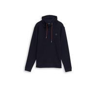 Tom Tailor - Snood Langarmshirt mit Logo-Badge sky captain blue - Gr. - M