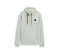 Tom Tailor - Snood Langarmshirt mit Logo-Badge soft greyish green - Gr. - XXXL