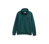 Tom Tailor - Snood Sweatshirt in Melange-Optik jasper green navy structure - Gr. - XXXL